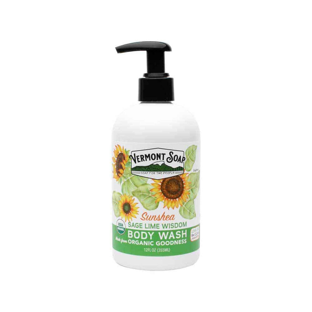Sage Lime Wisdom Organic Body Wash - Vermont Soap