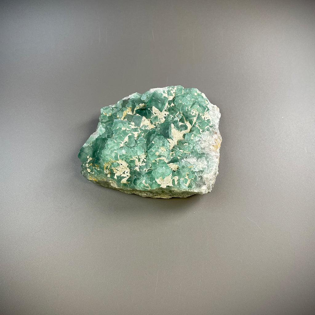 Large Raw Green Cubic Flourite Clusters