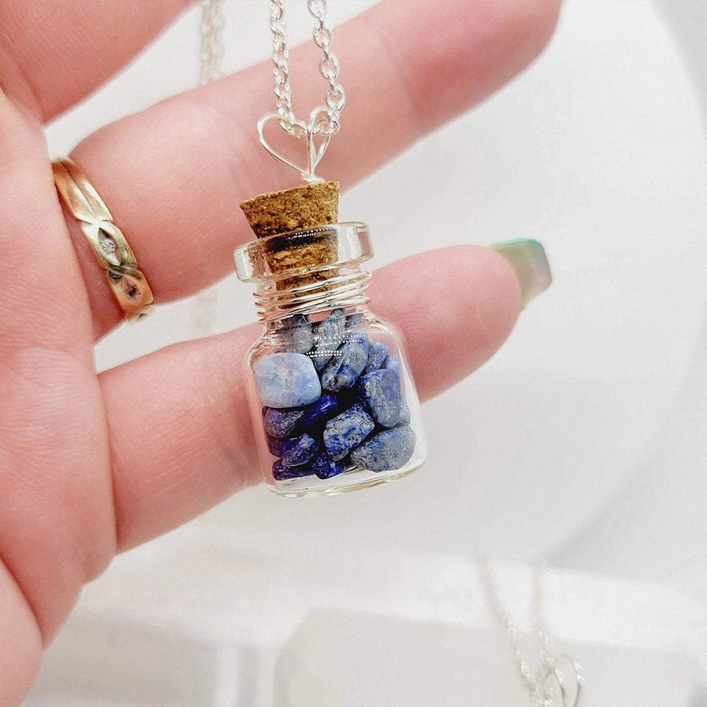 Wishing Bottle Necklace - Lapis Lazuli