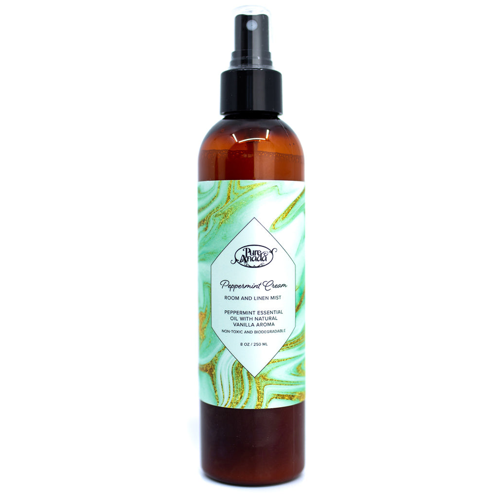 Peppermint Cream Natural Room & Linen Mist 250ml - Pure Anada CLEARANCE