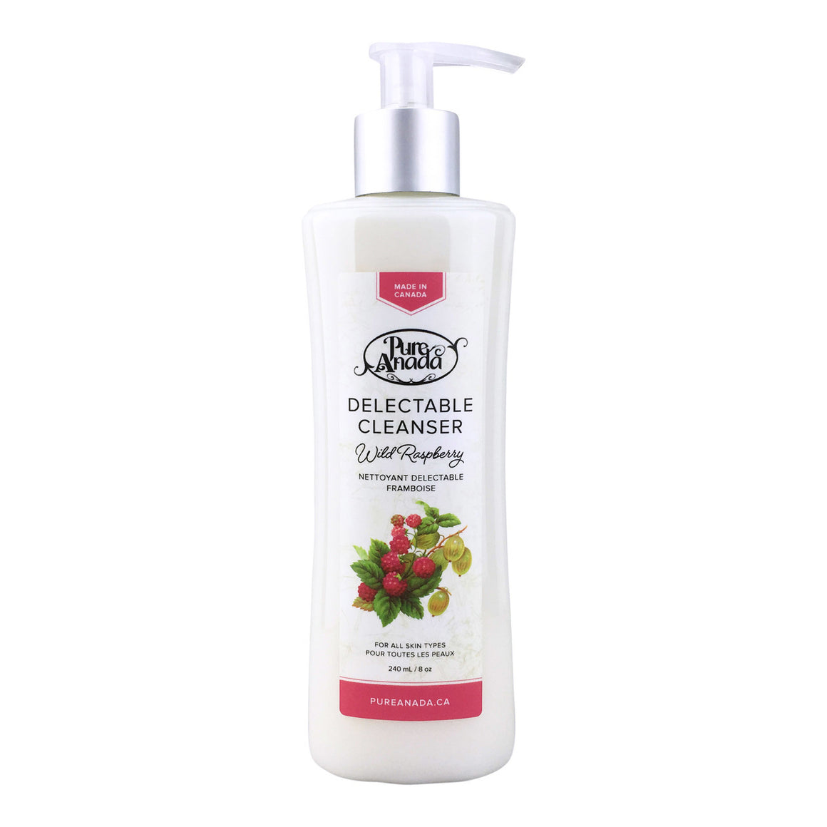 Wild Raspberry Delectable Cleanser 240ml-PureAnada-Live in the Light