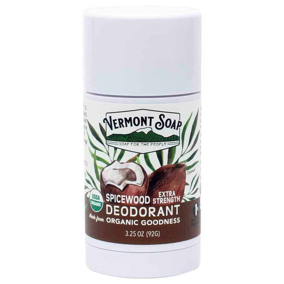 Spicewood Extra Strength Organic Deodorant 3.25oz / 92g - Vermont Soap