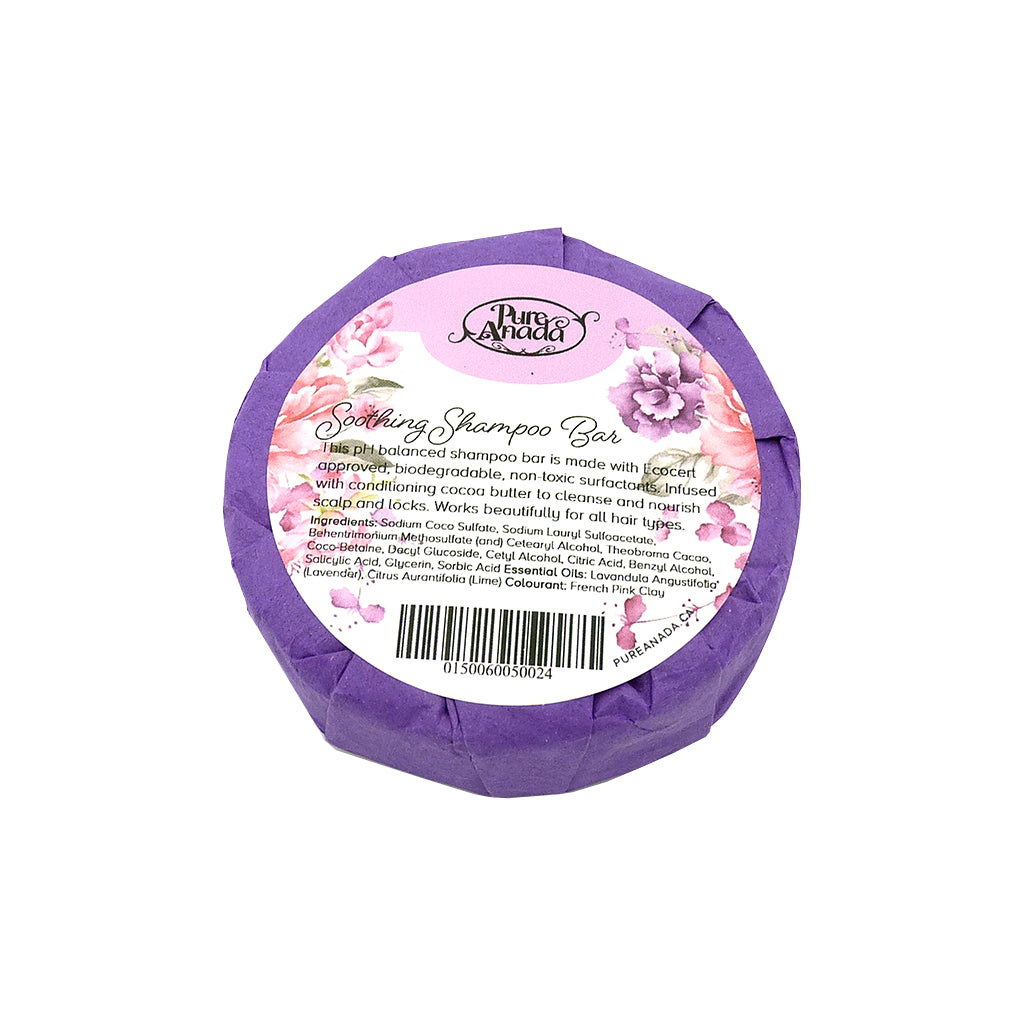 Soothing (Lavender & Lime) Natural Shampoo Bar - Pure Anada