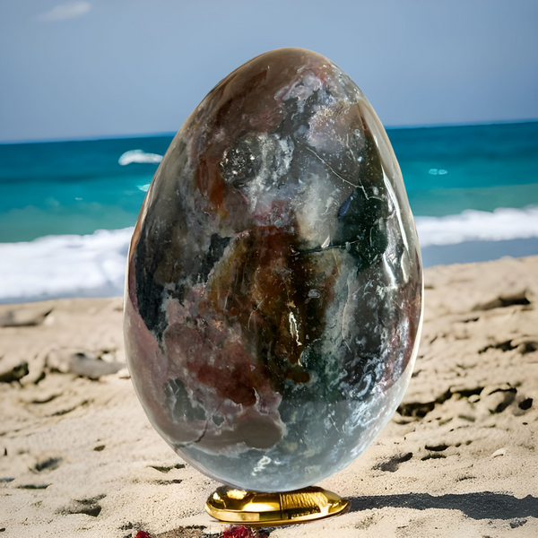 Gorgeous Pink Blue Translucent Orb Ocean hot Jasper Sphere 50mm