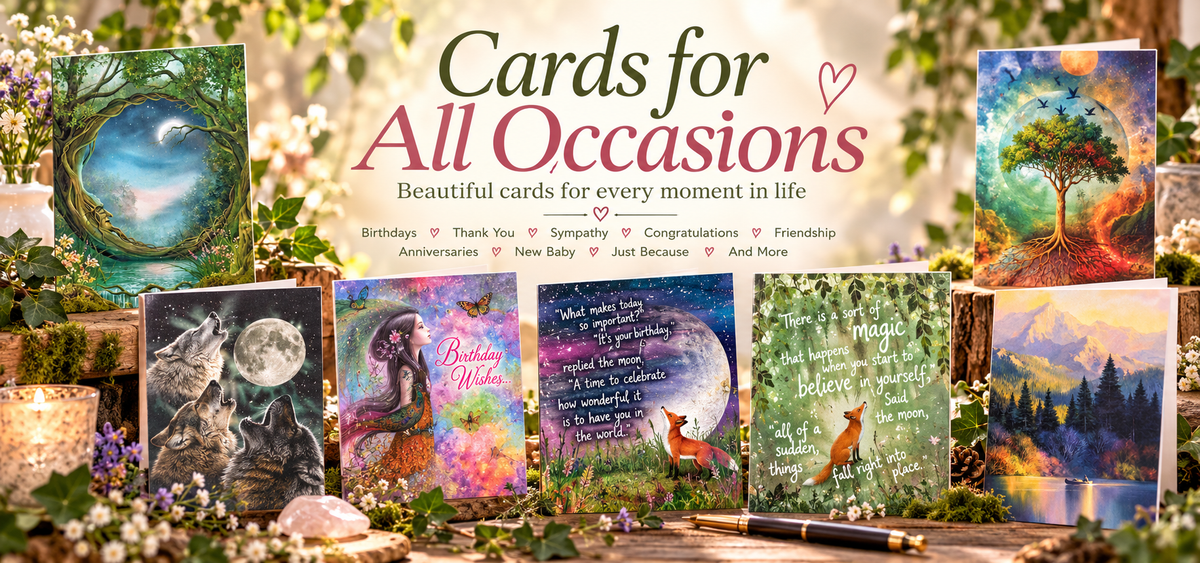 Cards for All Occasions collection banner featuring our greeting card designs