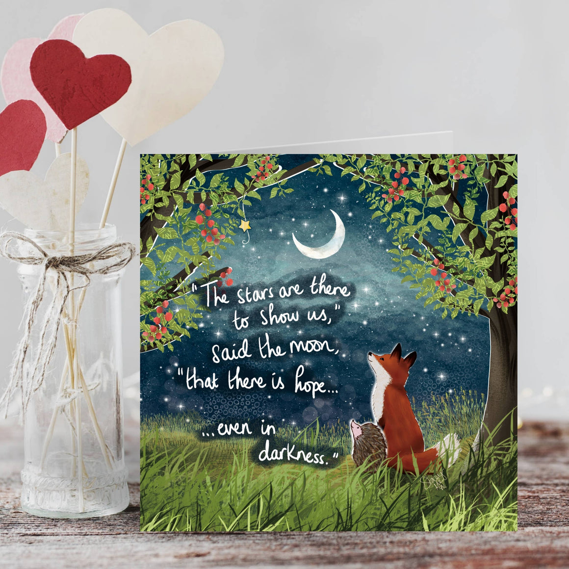 'There Is Hope' - Greeting Card From Fox Under The Moon