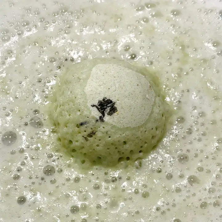 Organic Matcha Greentea Large Bath Bomb - 8oz-Pure Drop-Live in the Light Naturally Ltd