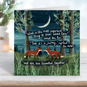 'Travel Together' - Fox Under The Moon Anniversary Card