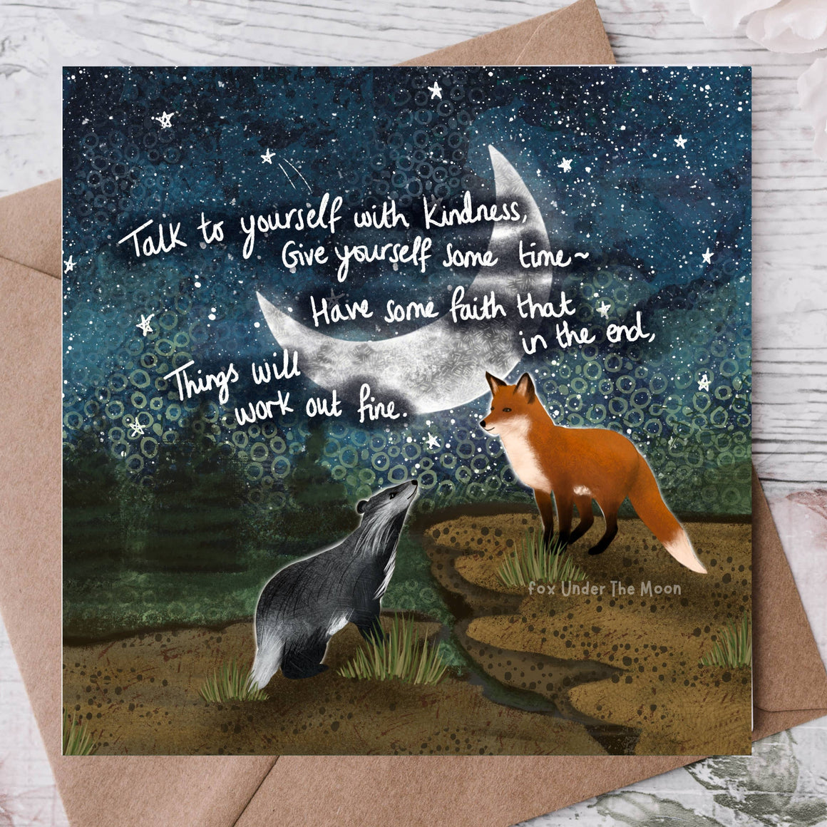 'Have Faith' - Greeting Card by Fox Under The Moon