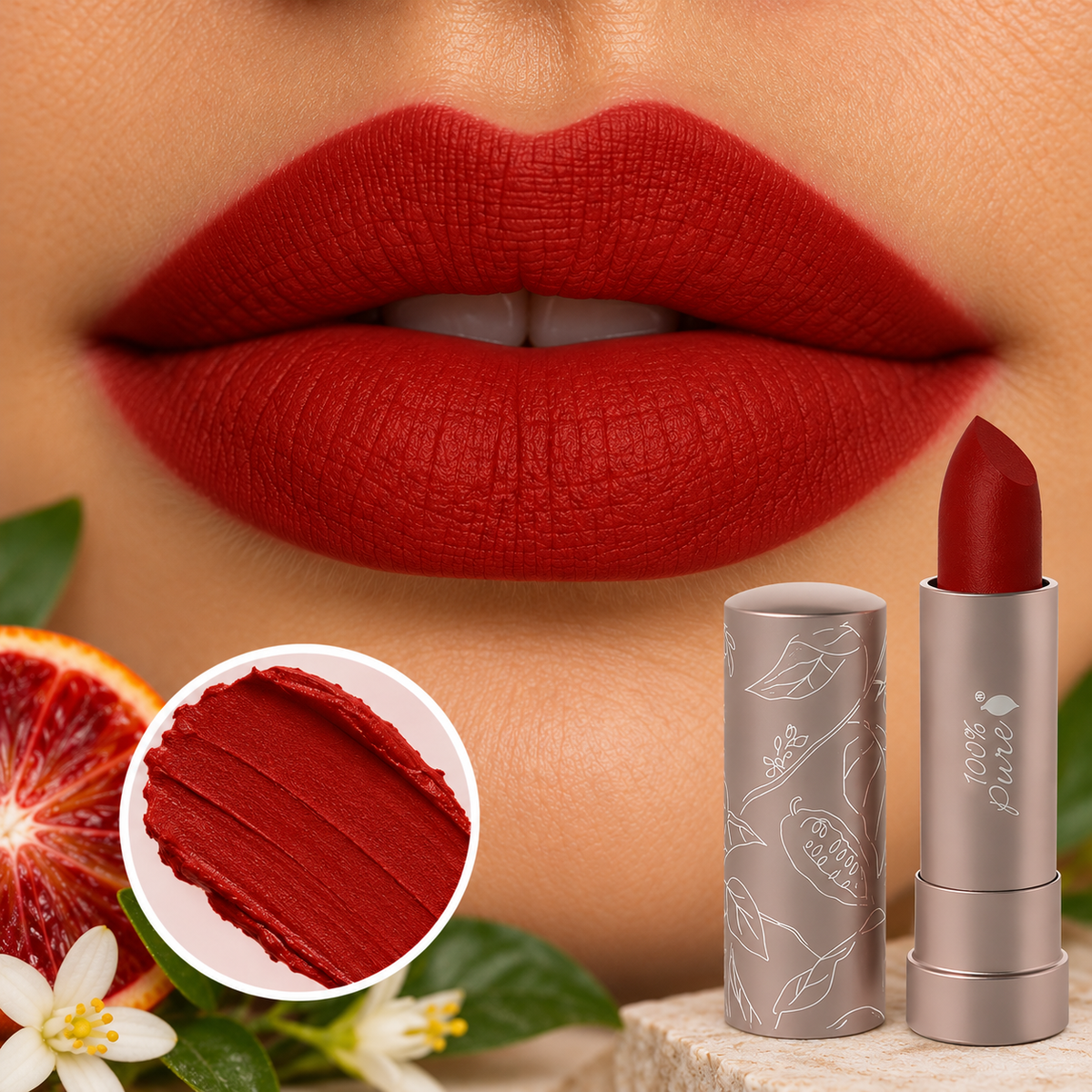 Blood Orange Fruit Pigmented® Cocoa Butter Matte Lipstick
