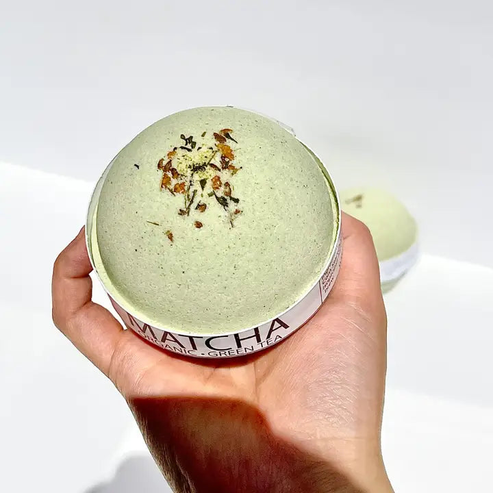 Organic Matcha Greentea Large Bath Bomb - 8oz-Pure Drop-Live in the Light Naturally Ltd
