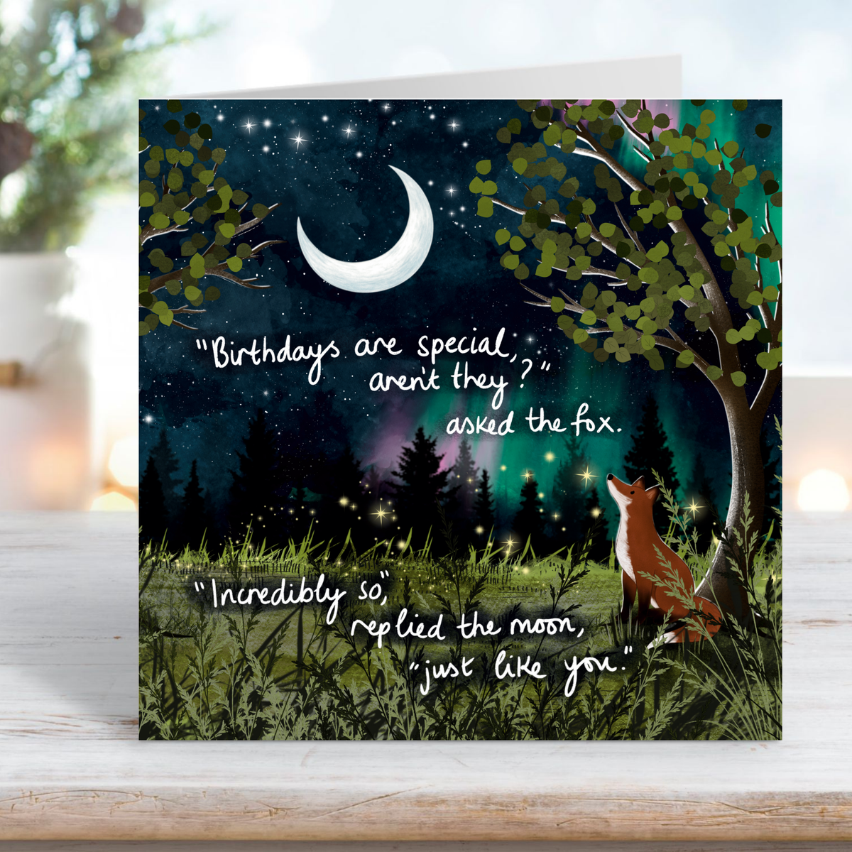 'Birthdays Are Special' - Fox Under The Moon Birthday Card