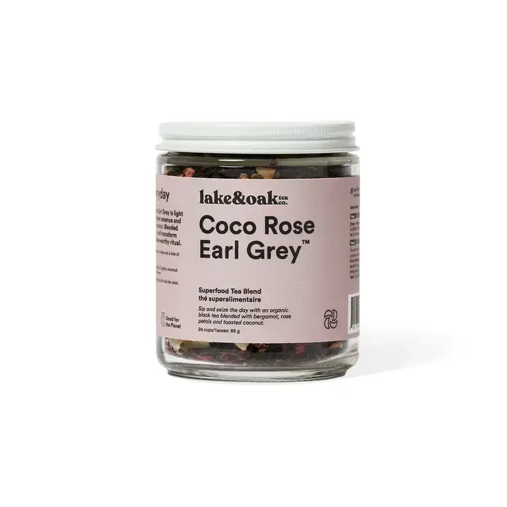 Coco Rose Earl Grey - Superfood Tea Blend 226.8g-Lake Oak Tea-Live in the Light Naturally Ltd