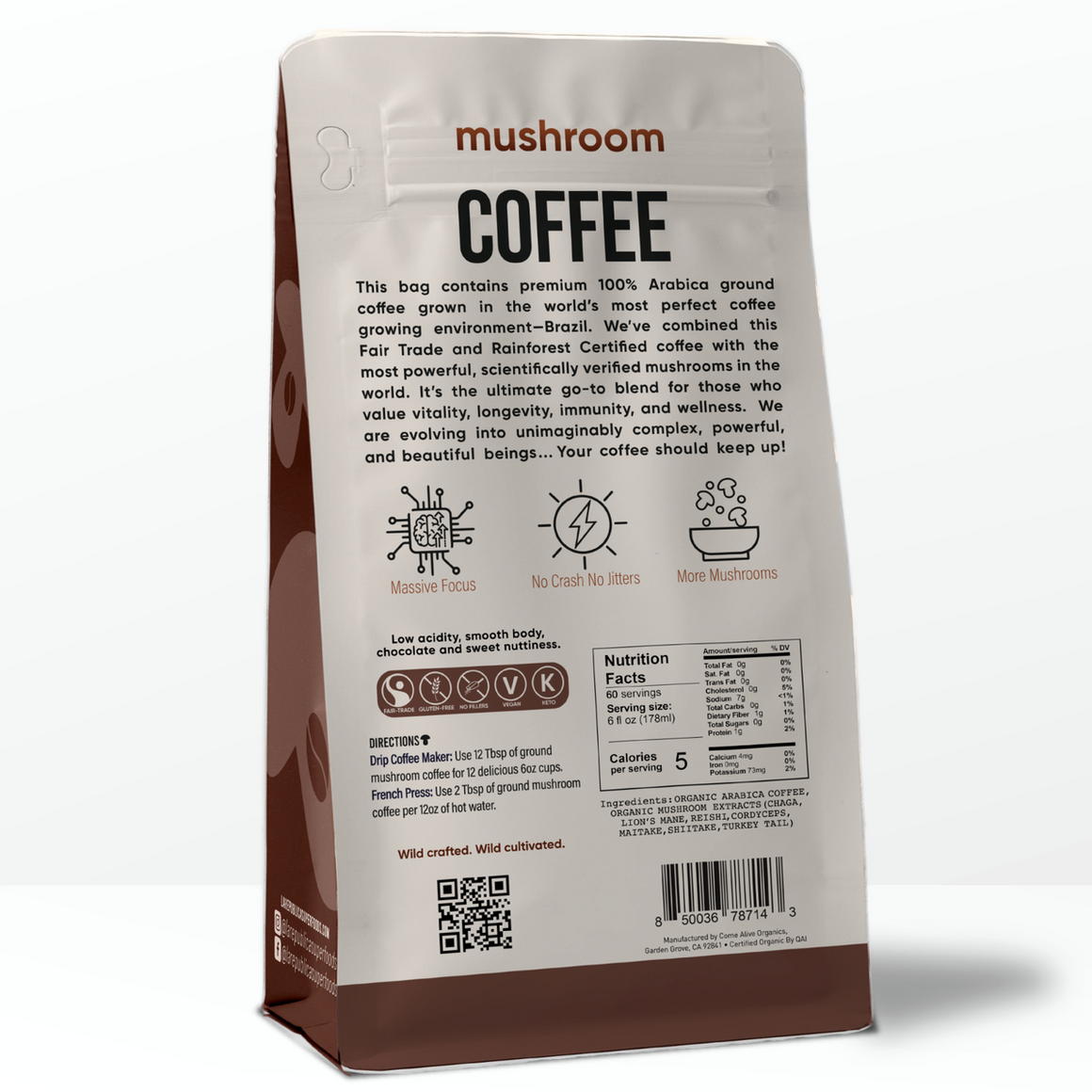 Brazilian Ground Mushroom Coffee - La Republica