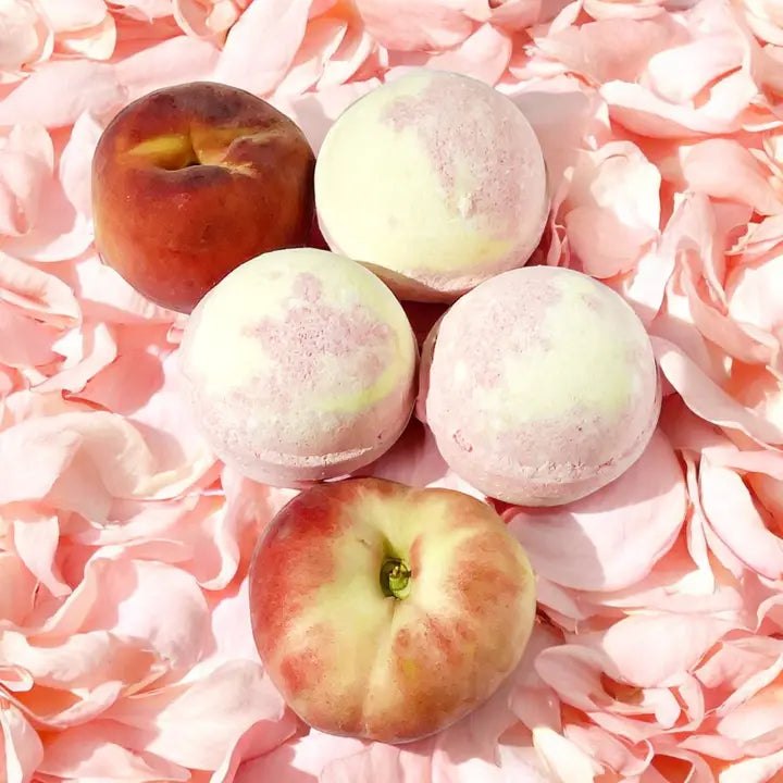 Georgia Peach Large Bath Bomb - 8oz-Pure Drop-Live in the Light Naturally Ltd
