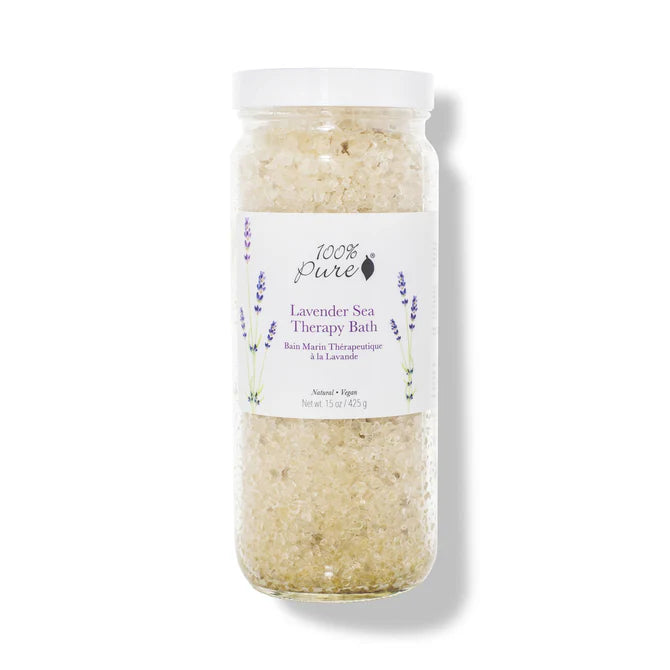 Lavender Sea Therapy Bath Soak 425g - 100% Pure-Live in the Light Naturally Ltd