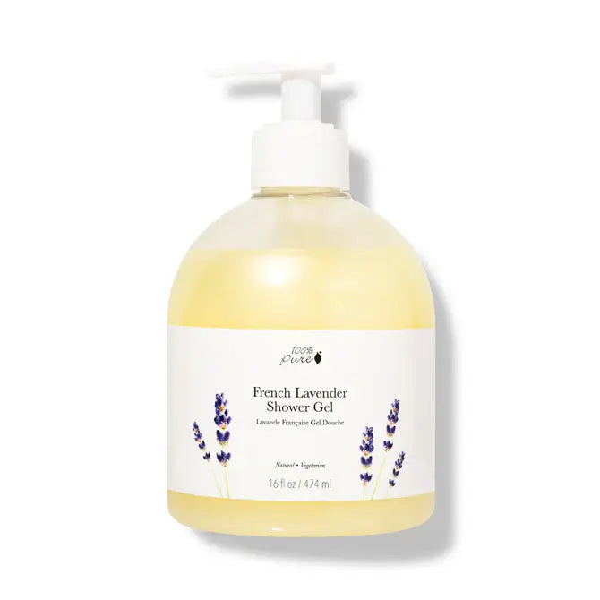 French Lavender Shower Gel 437ml - 100% Pure-Live in the Light Naturally Ltd