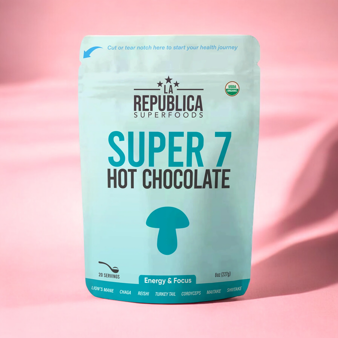 Hot Chocolate with 7 Superfood Mushrooms 227g - La Republica