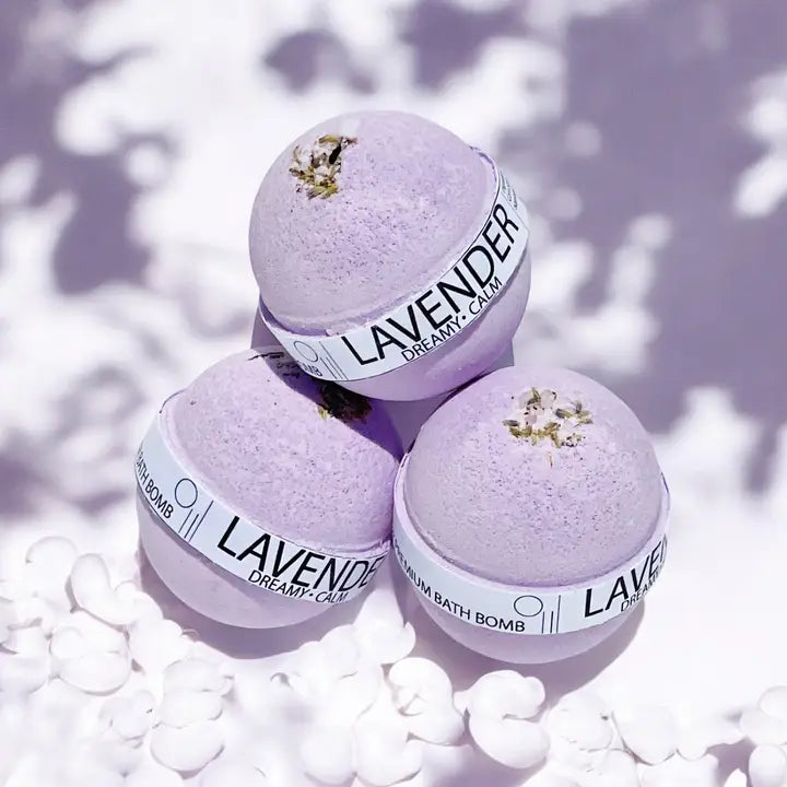 Dreamy and Calm Lavender Large Bath Bomb - 8oz-Pure Drop-Live in the Light Naturally Ltd