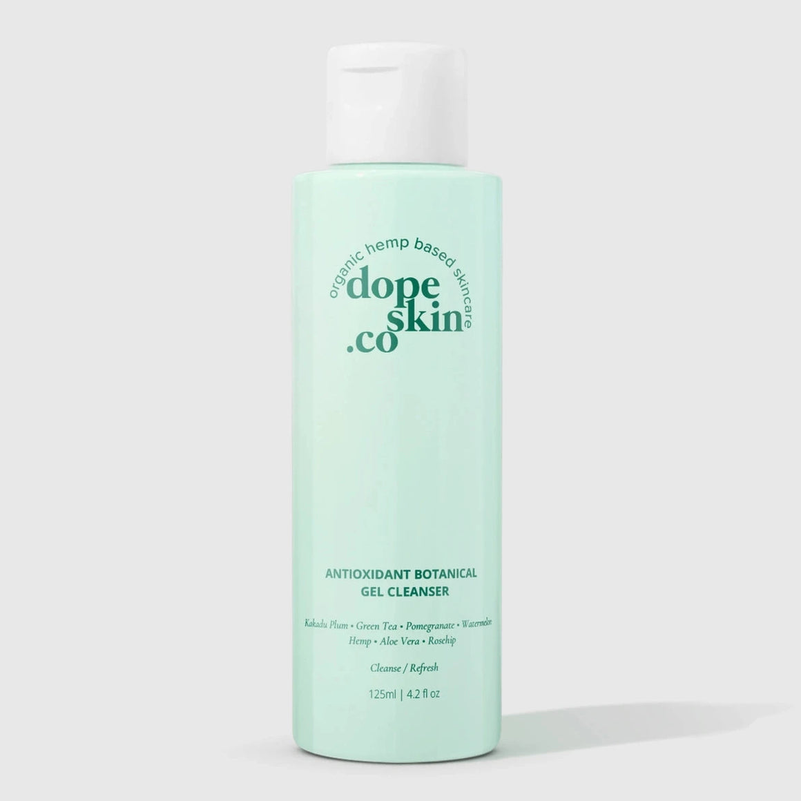 Dope Skin Co. cleanser bottle on a white background