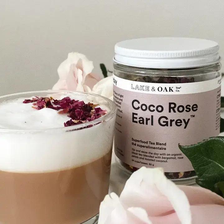 Coco Rose Earl Grey - Superfood Tea Blend 226.8g-Lake Oak Tea-Live in the Light Naturally Ltd