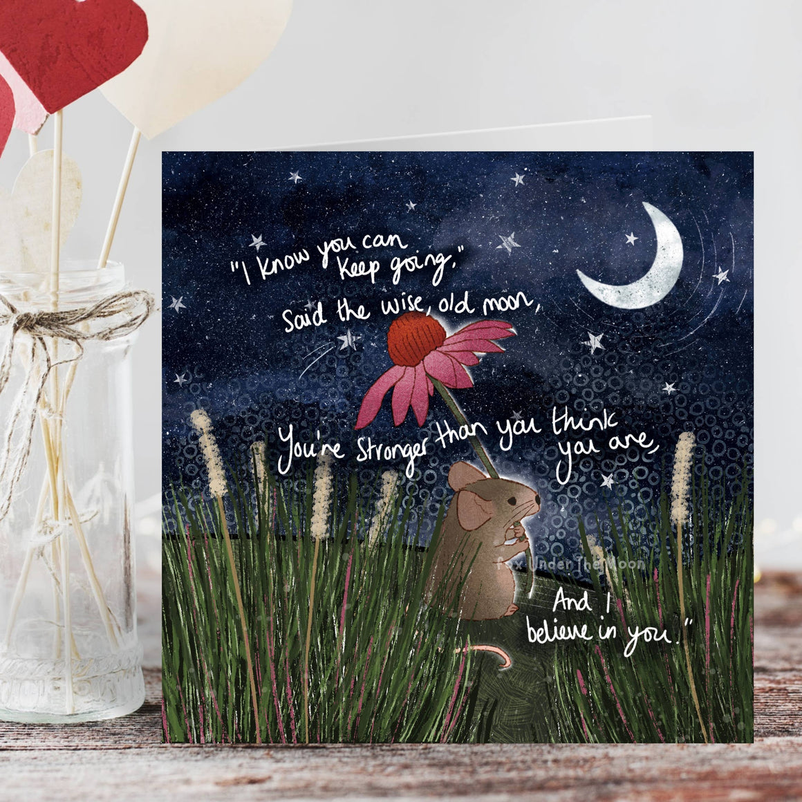 'Stronger' - Greeting Card by Fox Under The Moon