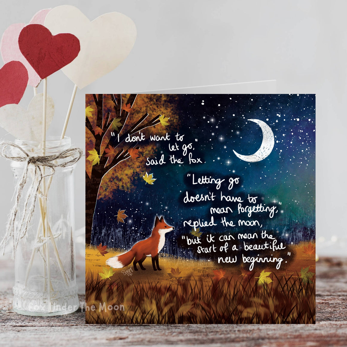 'New Beginning' - Greeting Card From Fox Under The Moon