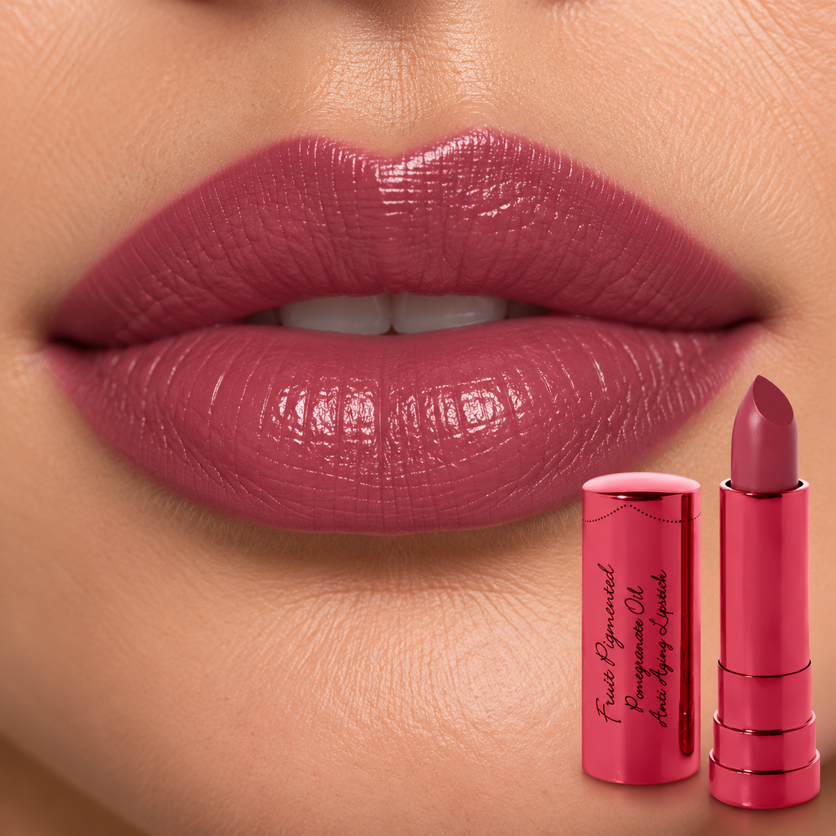 BLACK ROSE Fruit Pigmented® Pomegranate Oil Anti-Aging Lipstick - 100% Pure