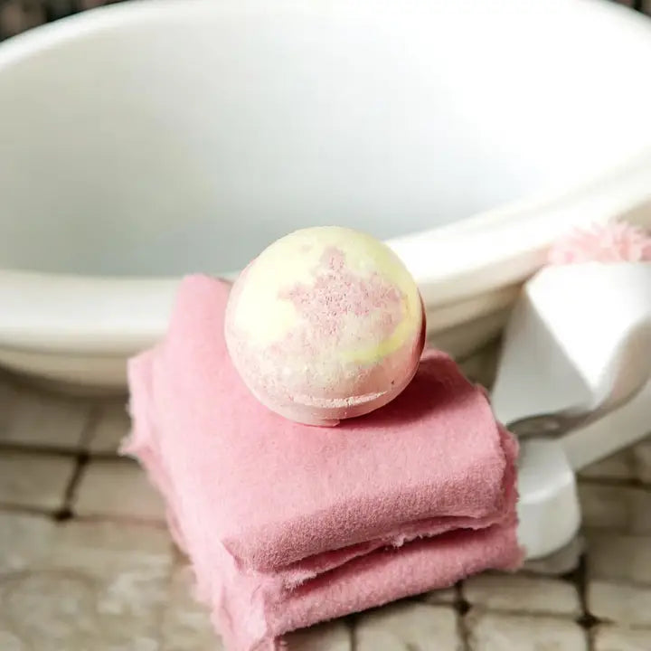 Georgia Peach Large Bath Bomb - 8oz-Pure Drop-Live in the Light Naturally Ltd