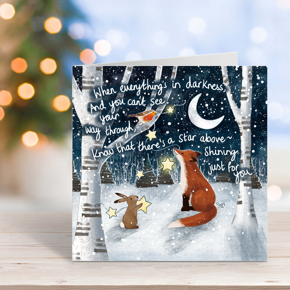 "A Star Above" - Christmas Card by Fox Under The Moon