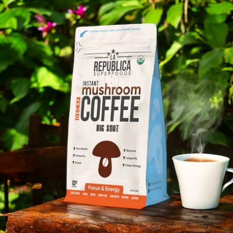 Big Shot instant Decaf 7 mushroom coffee  240g -  La Republica