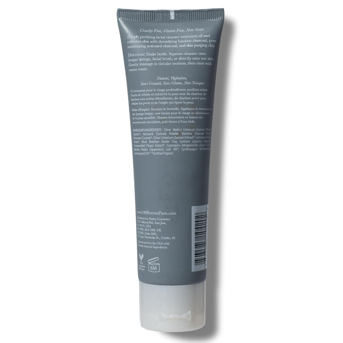 Charcoal Clay Cleanser - 100% Pure
