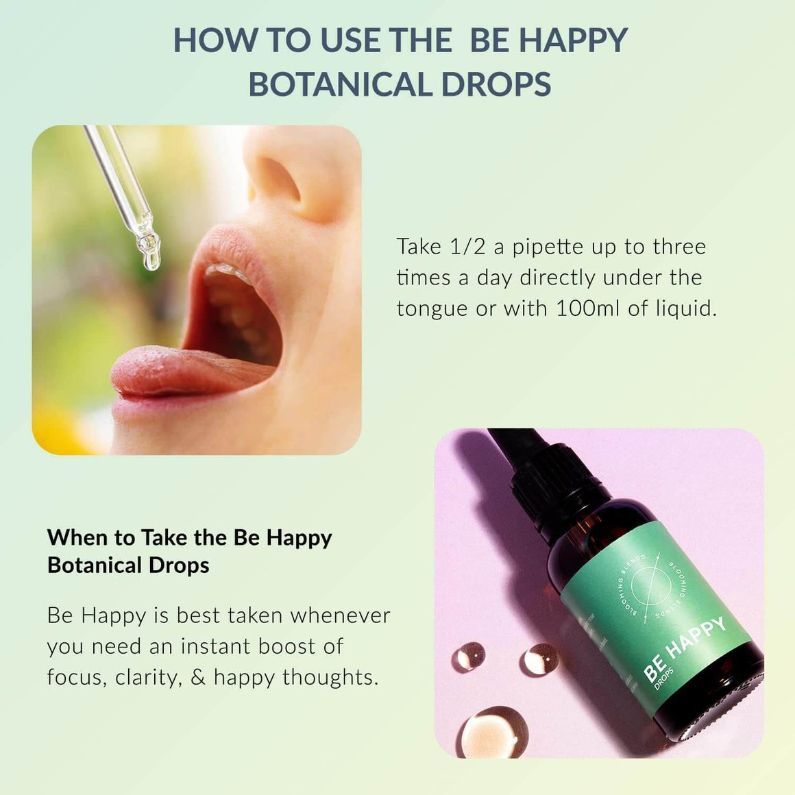 Happy Herbal Tincture 30ml - Blooming Blends-Live in the Light Naturally Ltd