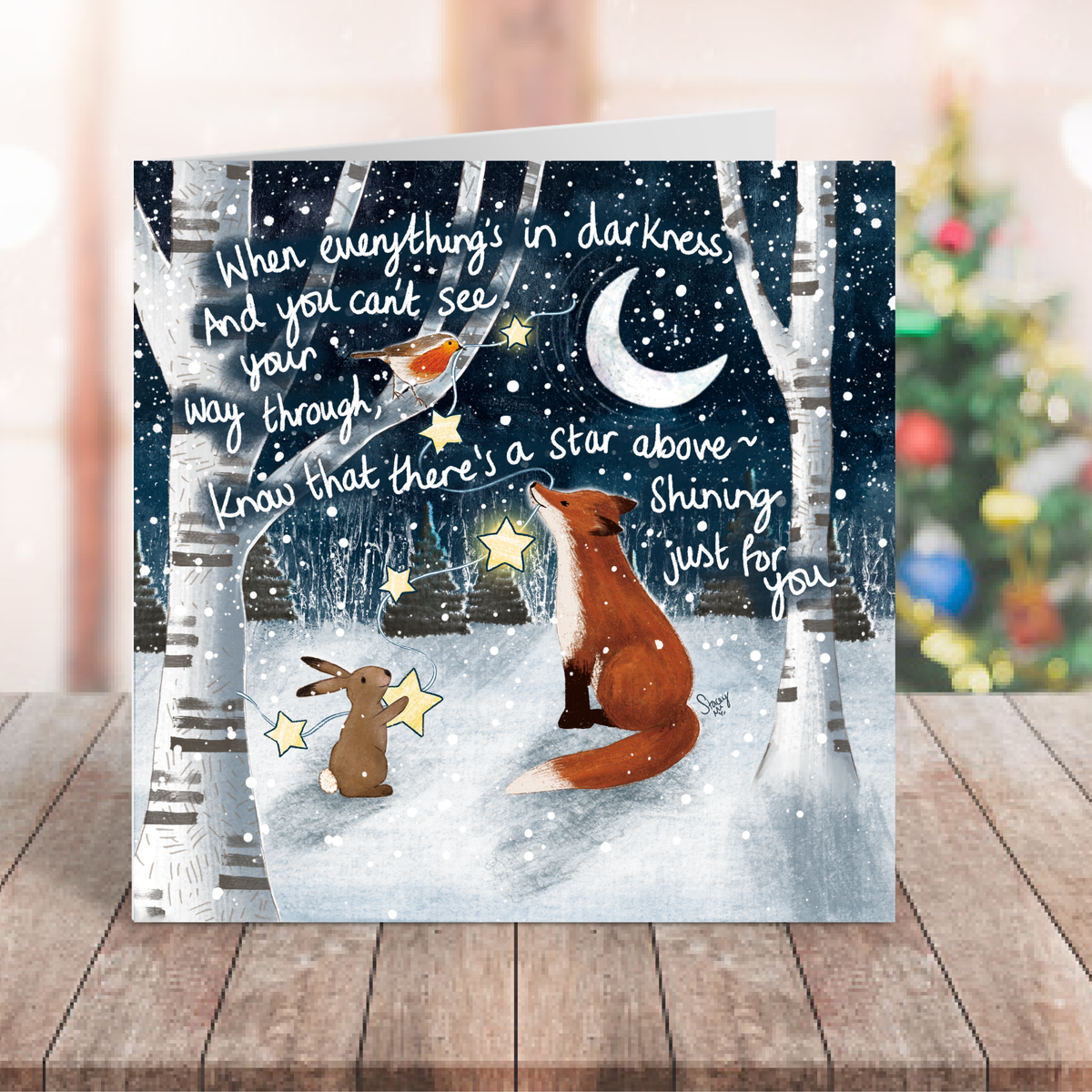 "A Star Above" - Christmas Card by Fox Under The Moon