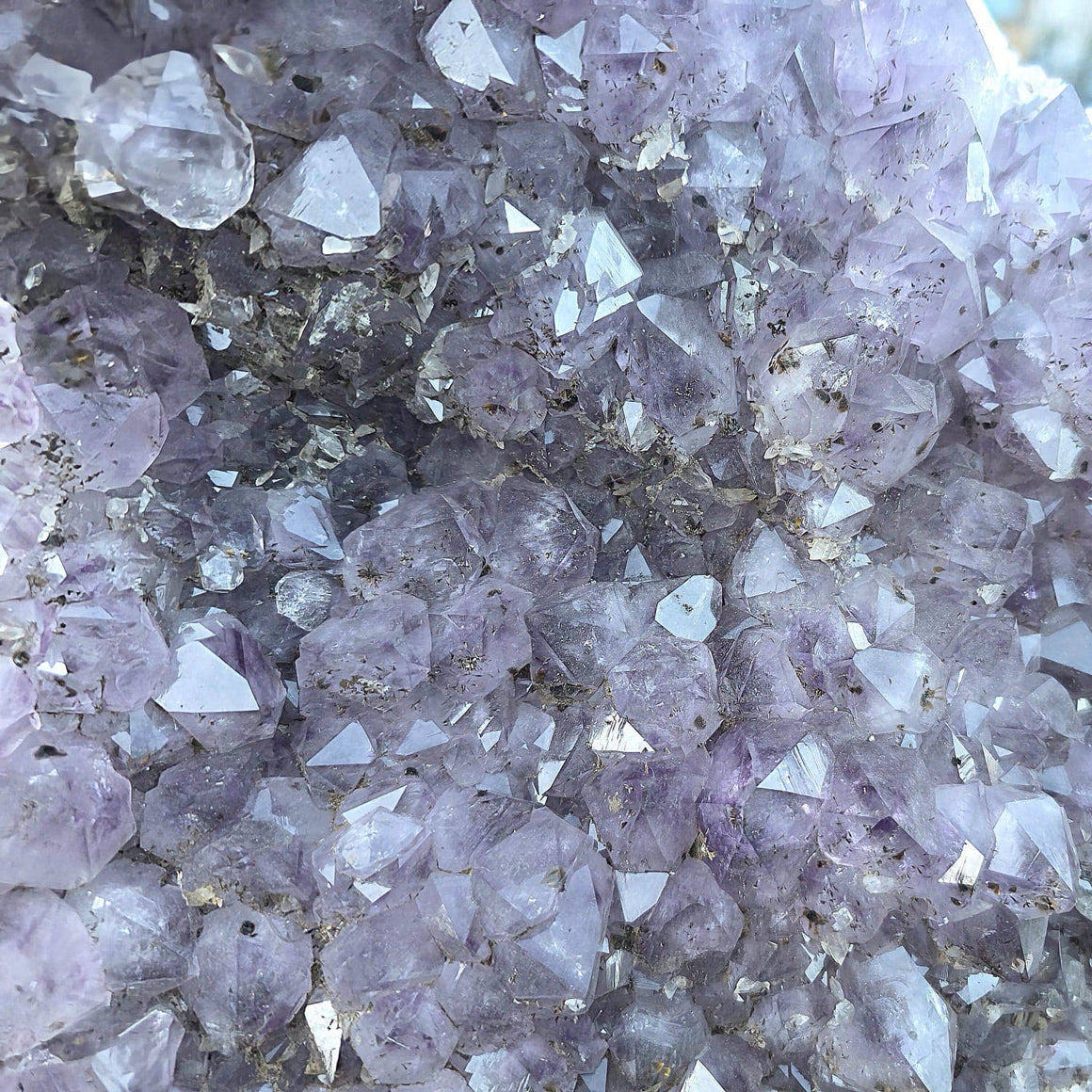 Close-up of purple crystal formation