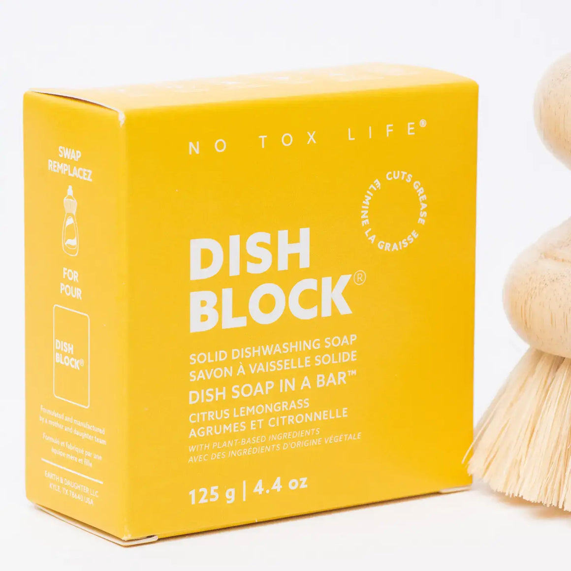 Dish Block® Solid Dish Soap Bar - Citrus Lemongrass - No Tox Life