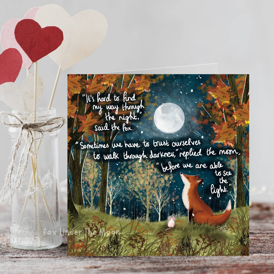 'Trust Yourself' - Greeting Card From Fox Under The Moon