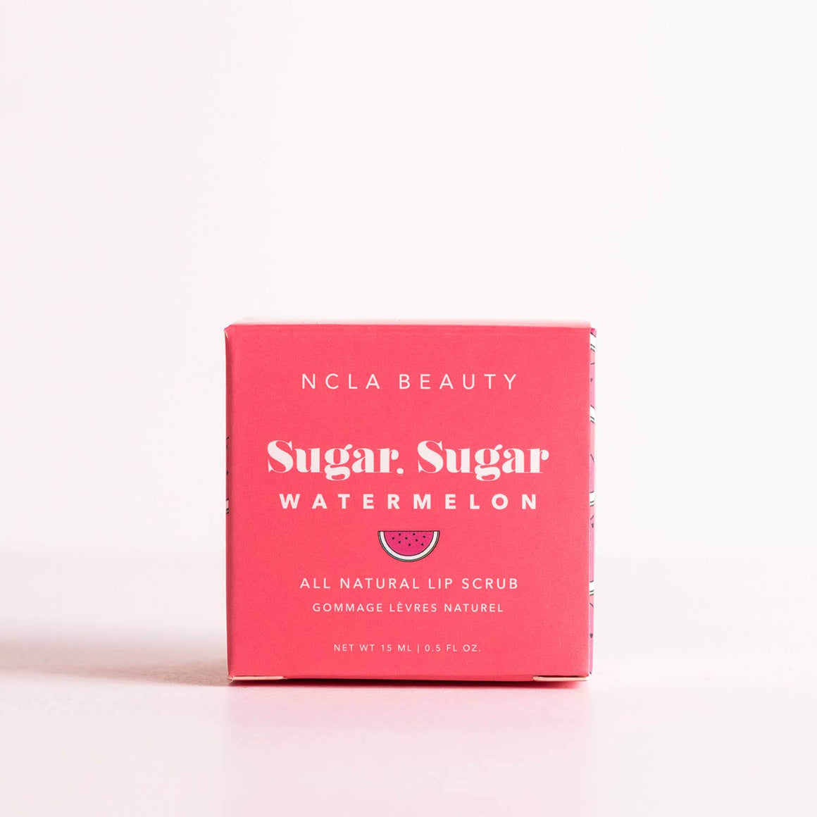 NCLA Beauty Sugar Sugar Watermelon lip scrub packaging on a white background