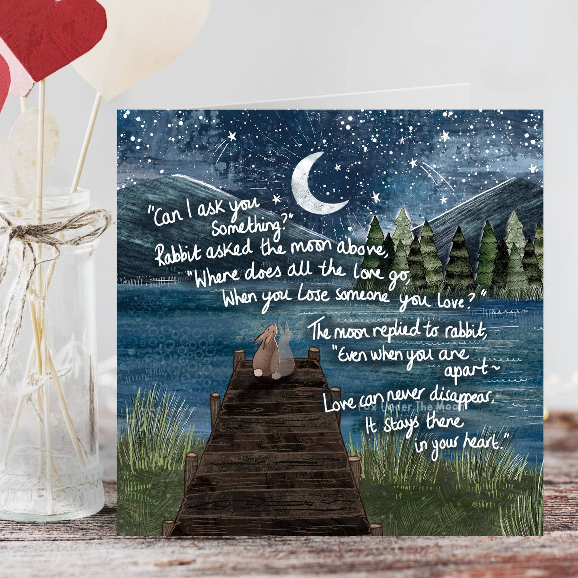 'Apart' - Greeting Card by Fox Under The Moon