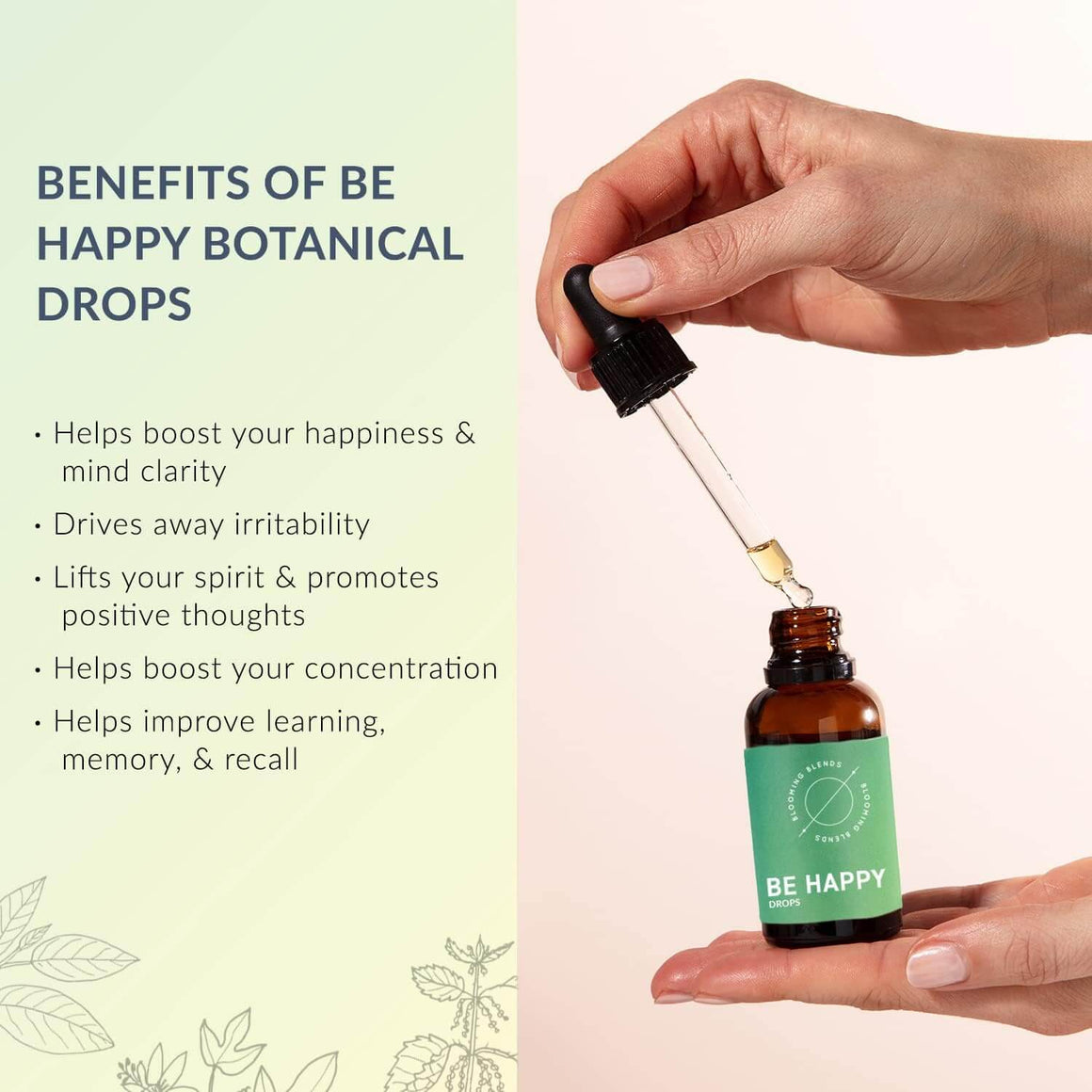 Happy Herbal Tincture 30ml - Blooming Blends-Live in the Light Naturally Ltd