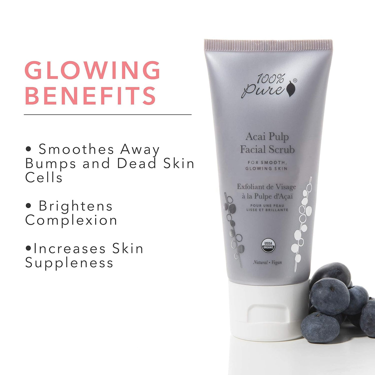 Acai Pulp Facial Scrub - 100% Pure