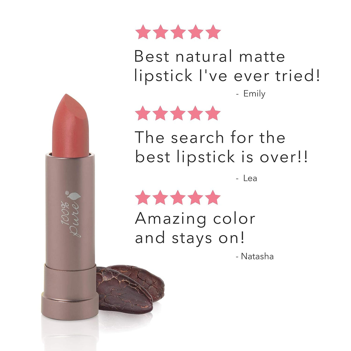 Marrakesh Fruit Pigmented® Cocoa Butter Matte Lipstick - 100% Pure