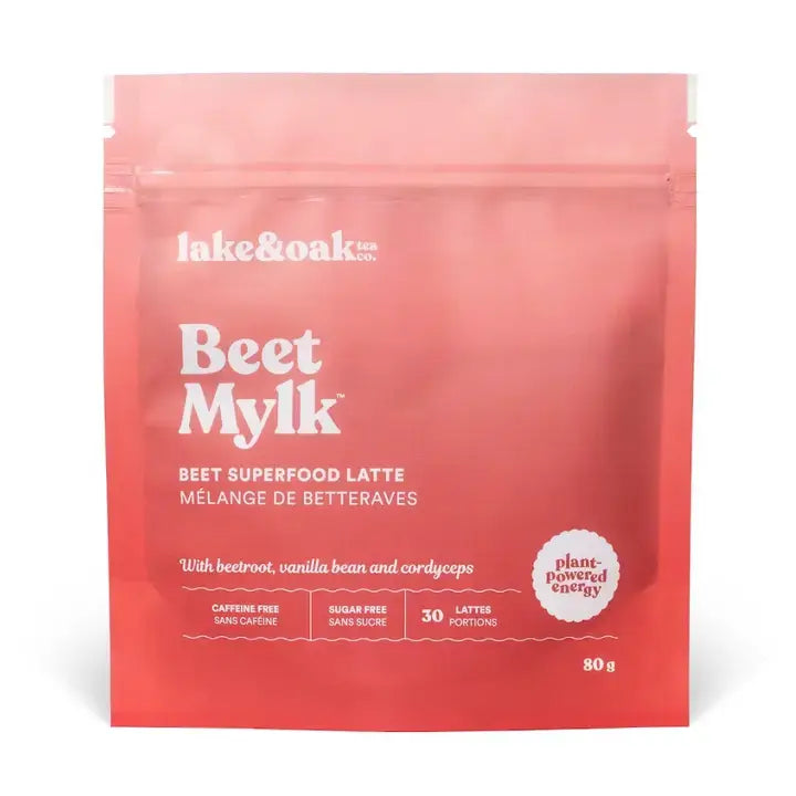 Beet Mylk - Superfood Latte Blend 226.8g-Lake Oak Tea-Live in the Light Naturally Ltd