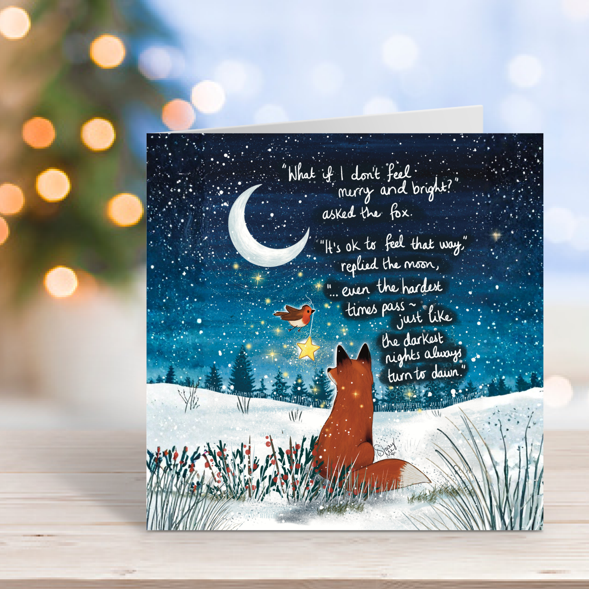 "Darkest Nights" - Christmas Card by Fox Under The Moon