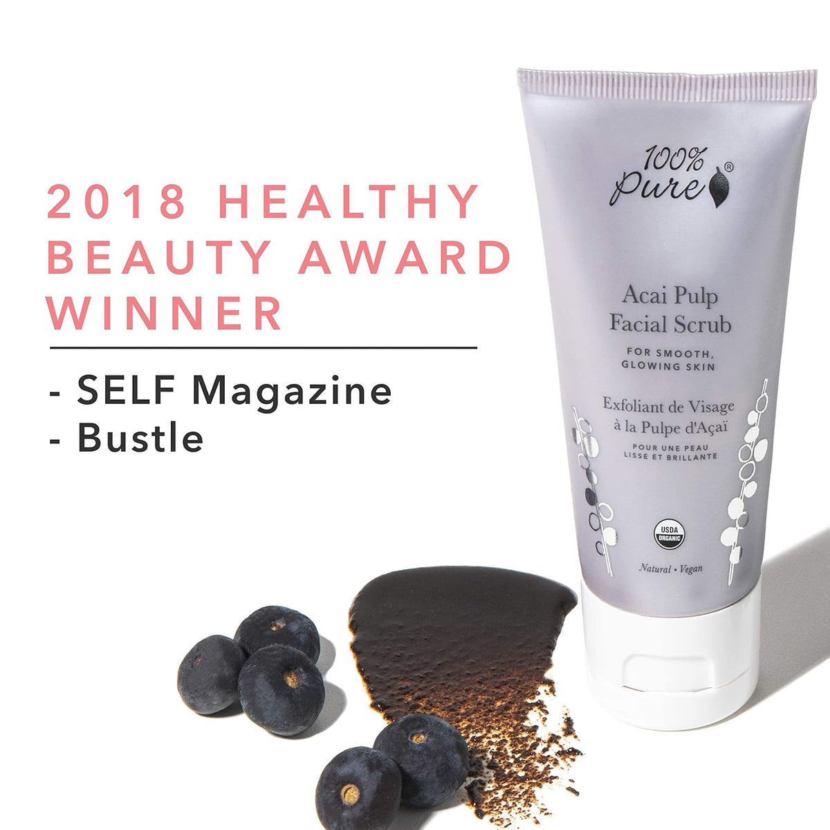 Acai Pulp Facial Scrub - 100% Pure
