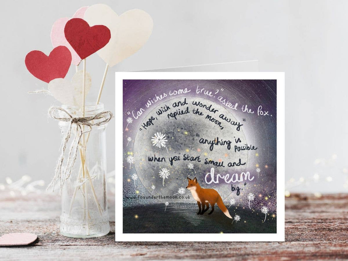 "Wishes" Celebration Card by Fox Under The Moon