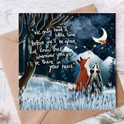 A Little Time Greeting Card from Fox Under The Moon featuring gentle artwork and heartfelt message.