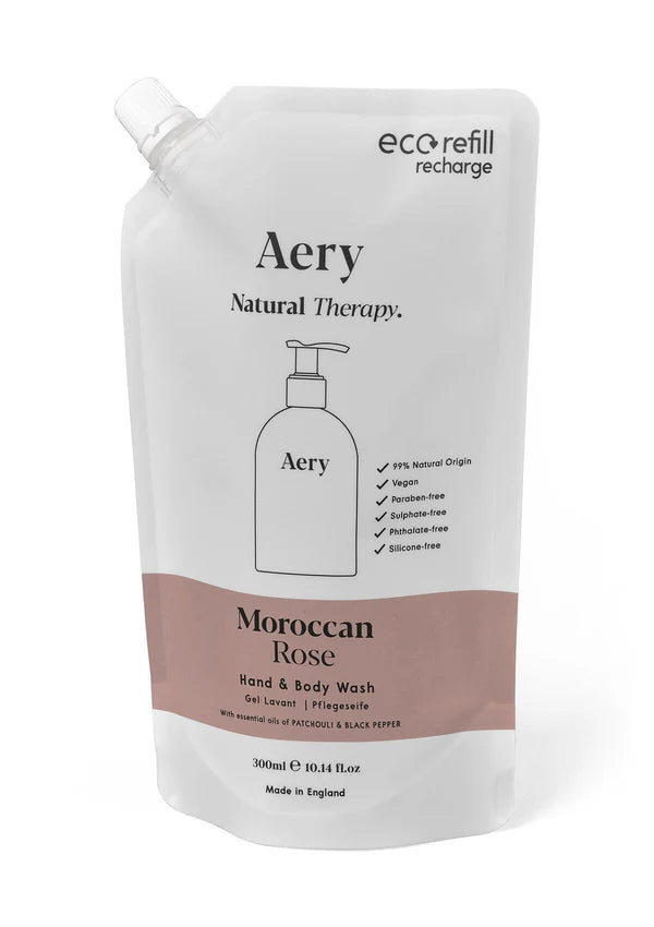 Moroccan Rose Hand & Body Wash Refill - Rose Tonka and Musk - Aery Living Close Up