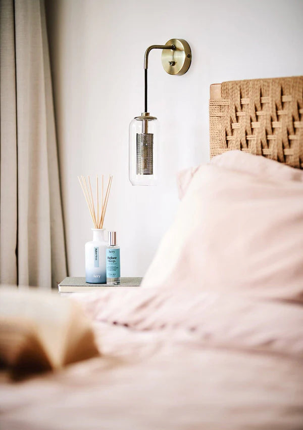 Before Sleep Reed Diffuser - Lavender Eucalyptus and Cedar - Aery Living in bedroom