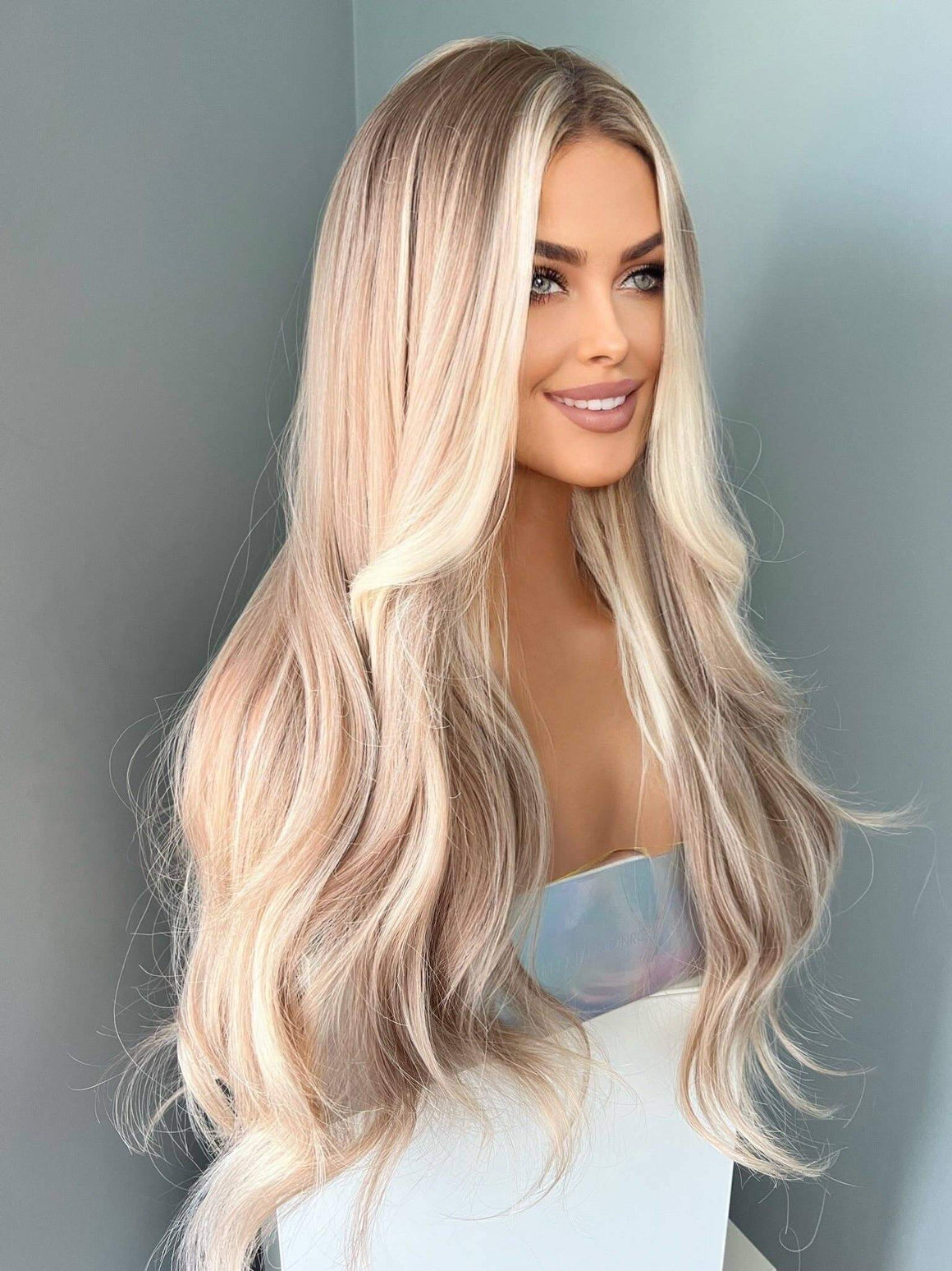 Alexandra Long Layered Blonde Wig